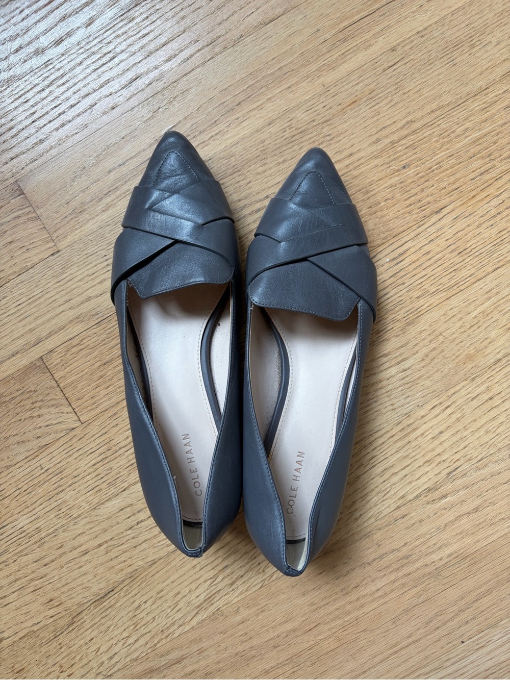 Cole Haan Camila Leather Pointed Toe Flat